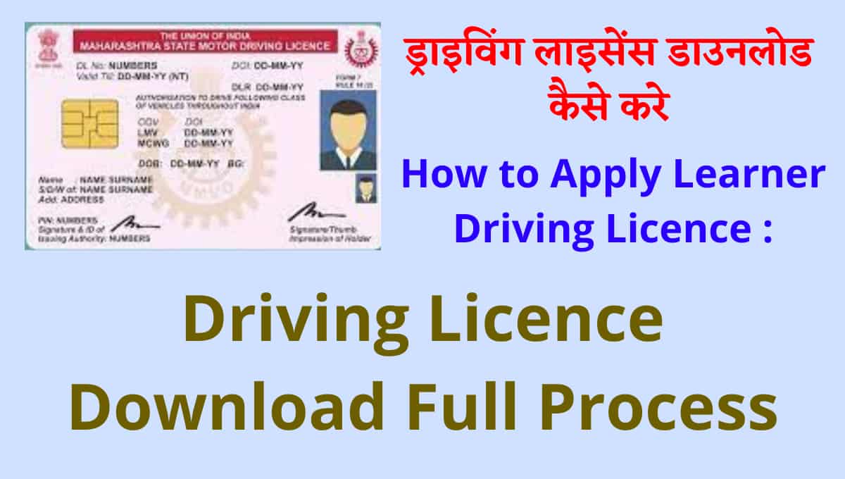 Driving Licence Download Full Process and Check Status