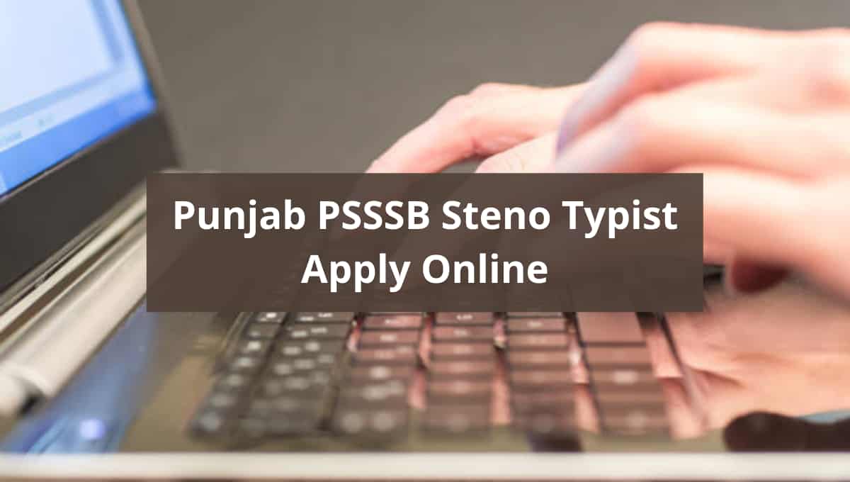 Punjab PSSSB Steno Typist Apply Online
