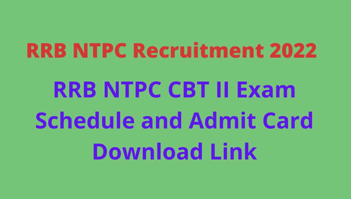 RRB NTPC Stage II Answer Key 2022 Released