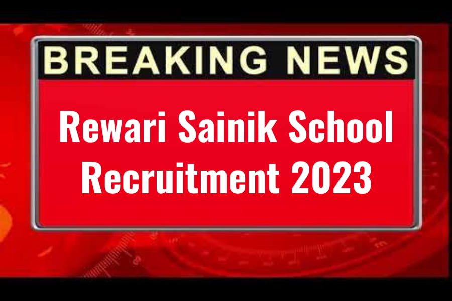 Rewari Sainik School Recruitment 2022 Application Form