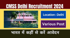 CMSS Delhi Recruitment